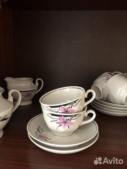 Чайный сервиз. Рижский фарфоров.завод. 12 персон
