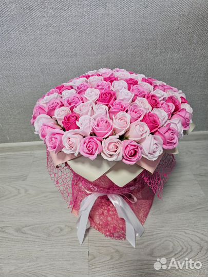 Букет из 101 Мыльной розы