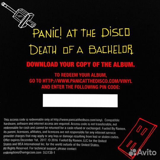 Виниловая пластинка Panic AT The Disco death OF A