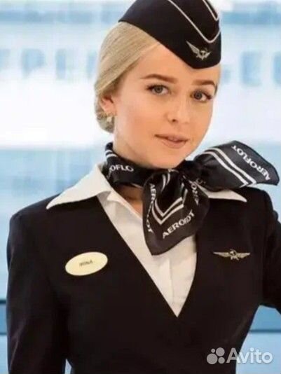 Женский платок Аэрофлот синий