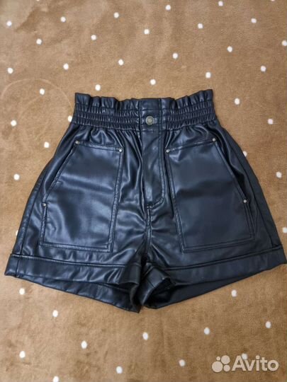 Шорты из эко кожи zara