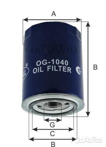 Goodwill OG1040 Фильтр масляный caterpillar/komatsu/liebherr