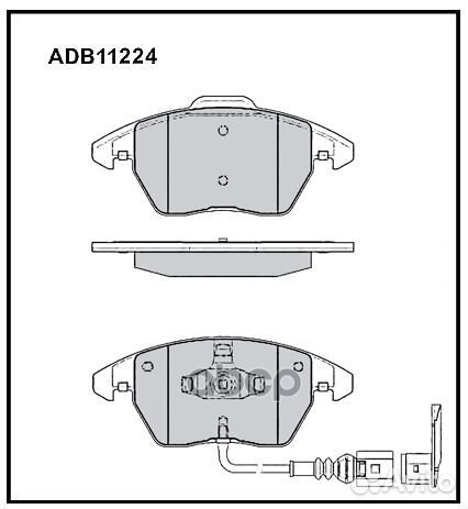 Колодки тормозные дисковые перед ADB11224 A