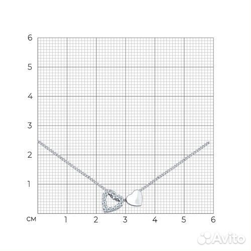 Колье sokolov из серебра, 94070057, р.50\55
