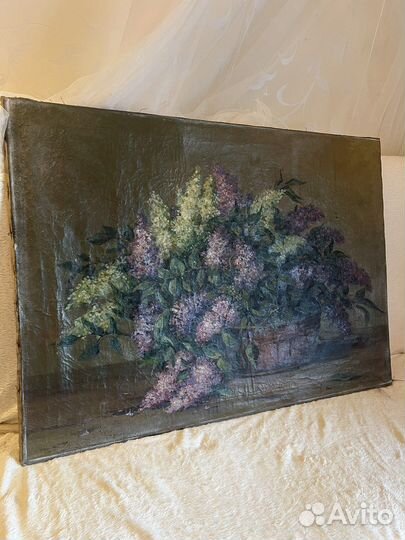 Картина маслом на холсте старинная