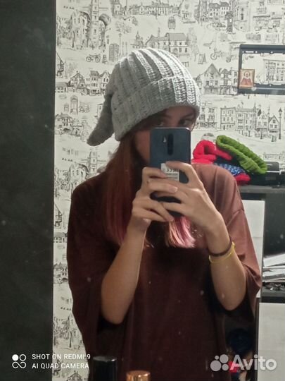 Шапка с ушами зайца