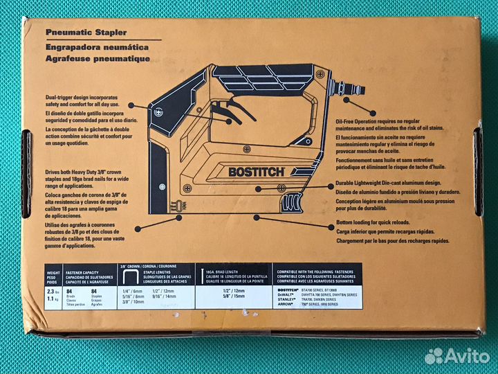 Степлеры DeWalt, Bostitch, Milwaukee