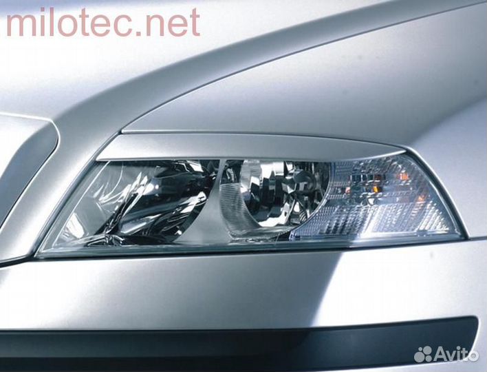 Реснички на фары Skoda Octavia A5 milotec