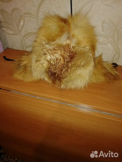 Шапка ушанка детская лисья