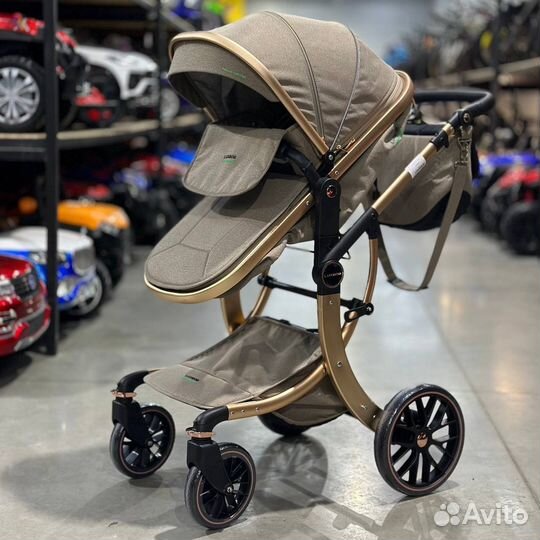 Новая коляска 3в1 luxmom 601a коричневая
