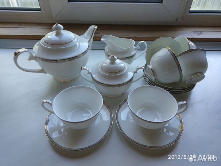 Полный набор 67пр, фарфор 