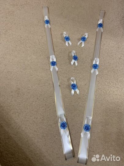 Свадебное украшение авто лентами. Новое