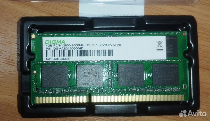 Оперативная память для ноутбука so-dimm ddr3 4гб