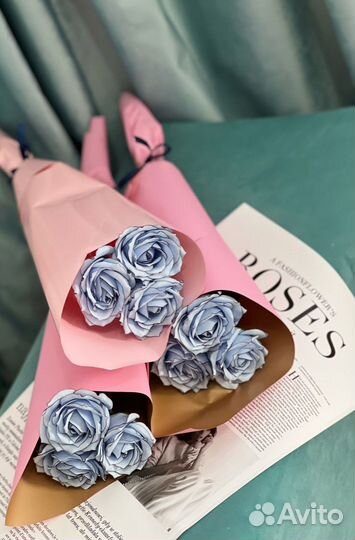 Крупные розы букетики