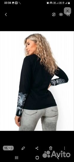 Лонгслив женский хлопок новый 62р