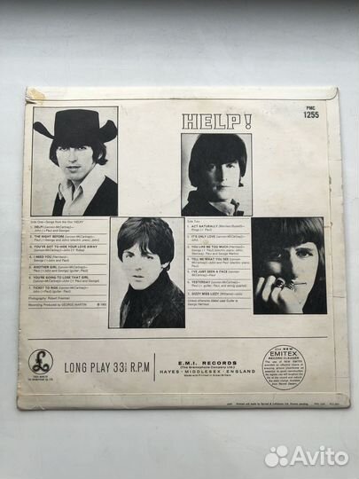 LP The Beatles - Help/ Rock 1965 Parlophone Orig