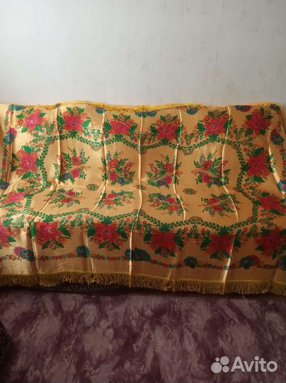 Покрывало скатерть СССР шёлковое