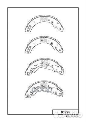 Колодки тормозные барабанные Nissan k1225 Kashi