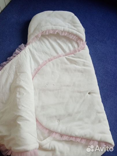 Конверт летний на выписку и в коляску девочке