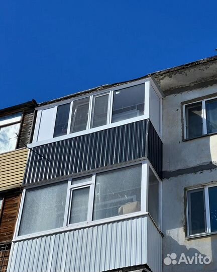 Отделка и остекление балконов под ключ