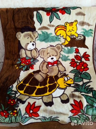 Плед детский плюшевый