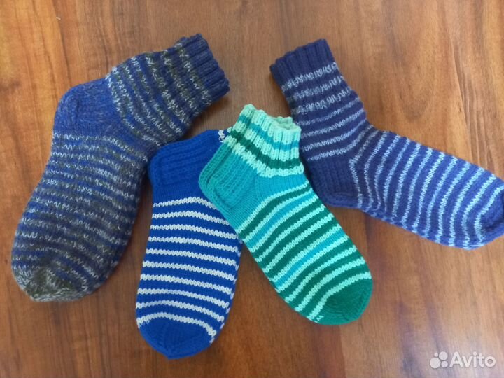 Шерстяные вязаные носки