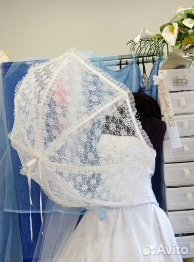 Зонт для невесты. Кружевной зонт для фотосессии