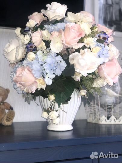 Букет ботаническая копия цветов Пунш