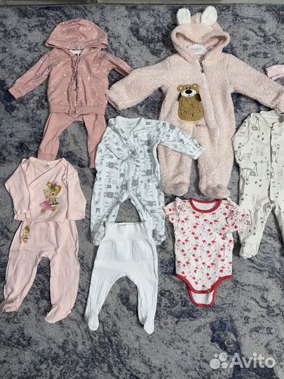 Вещи пакетом на девочку 56-74