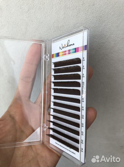 Коричневые ресницы для наращивания