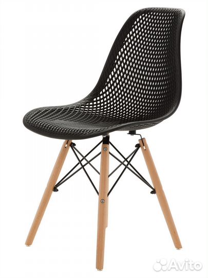 Стул ажурный в стиле eames DSW, черный, 4 шт NEW
