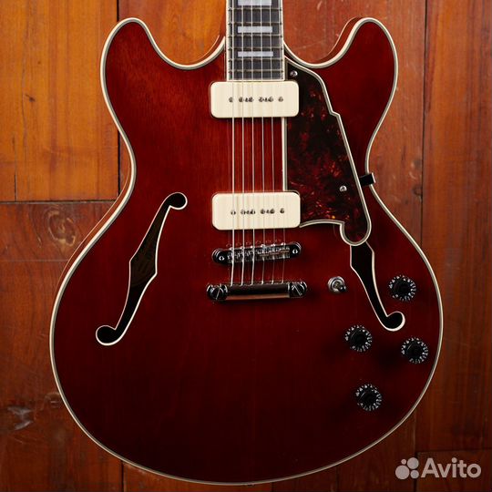 Полуакустическая гитара DAngelico + Аксессуары