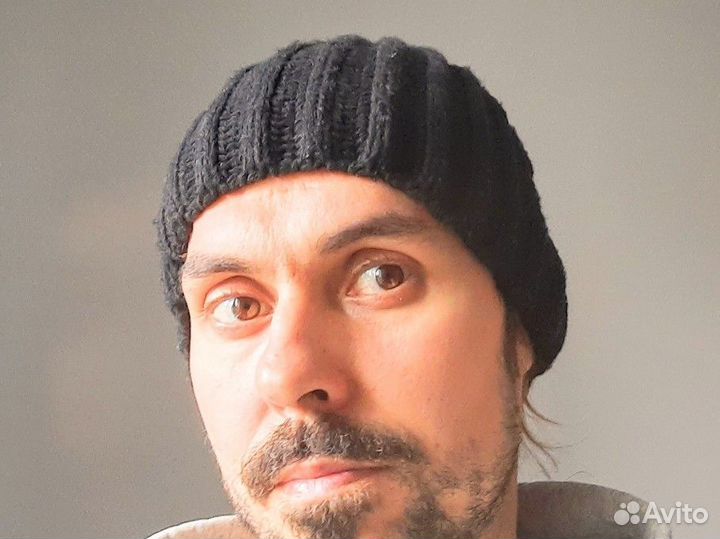 Вязаная шапка H&M чёрная