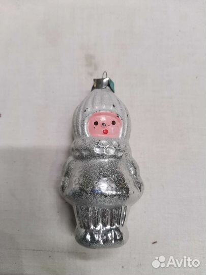 Ёлочная игрушка СССР Девочка в шубке (Ч)