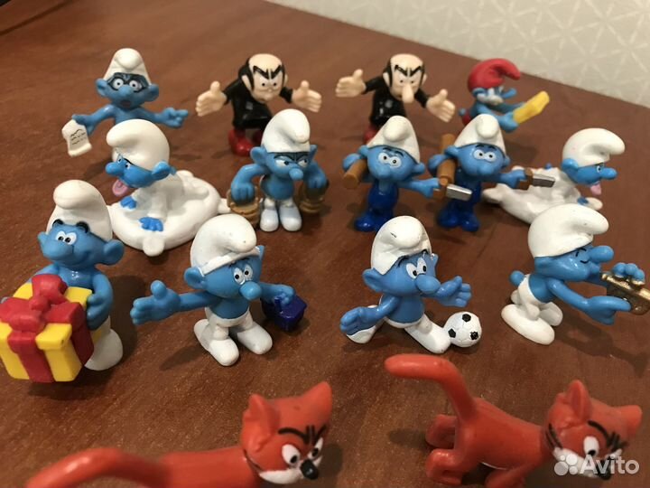 Смурфики из киндершоколада