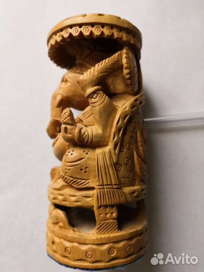 Ганеша. Резьба по дереву. Фигурка