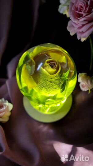 Гриб-светильник с розой