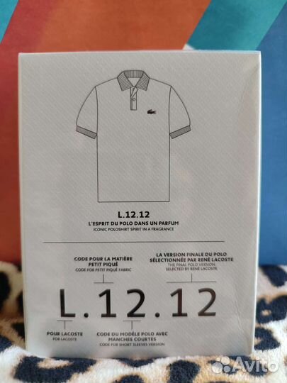 Мужская парфюмерная вода Lacoste L.12.12 Blanc