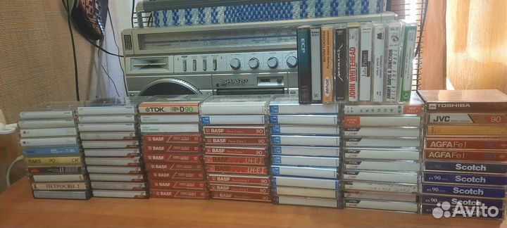 Аудиокассеты 80 шт