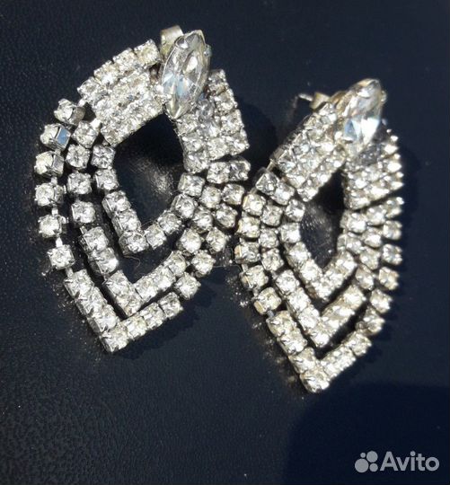 Серьги чешская бижутерия