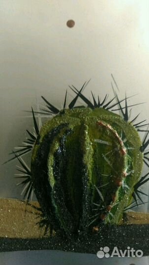 Ваза Кактус.Ручная работа