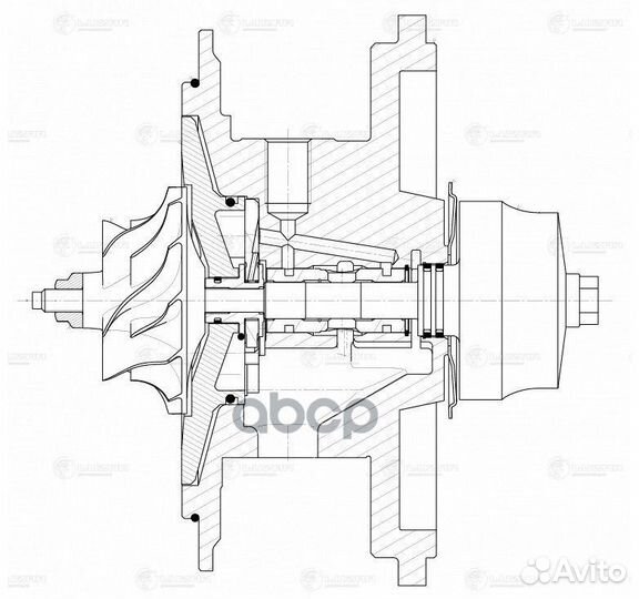 Турбокомпрессор б/корп. (картридж) ford transit