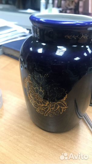 Ваза, фарфор, кобальт, лфз