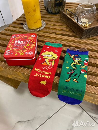 Набор носков новогодних с симпсонами для детей