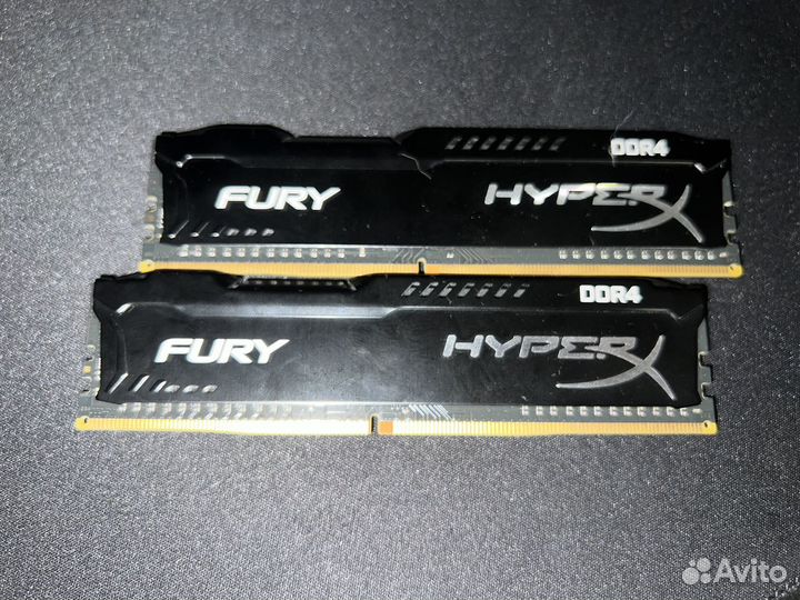 Оперативная память ddr4 16GB (2x8) HyperX fury