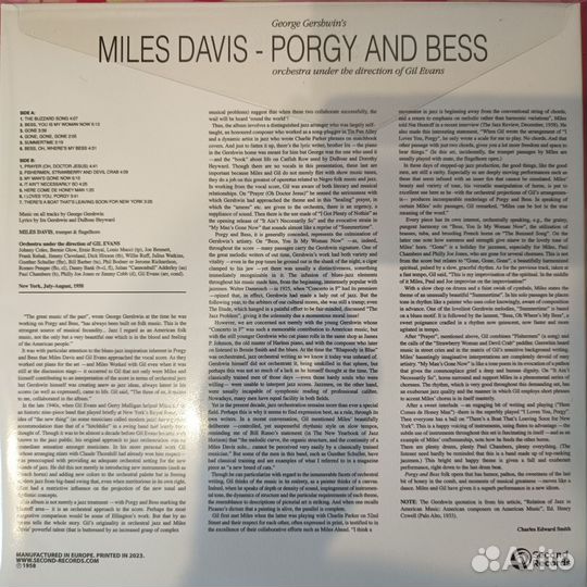 Виниловые пластинки Miles Davis Porgy and Bess