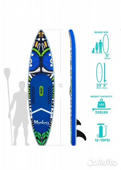 Сапборд сап борд доска supboard sup Koi Monkey