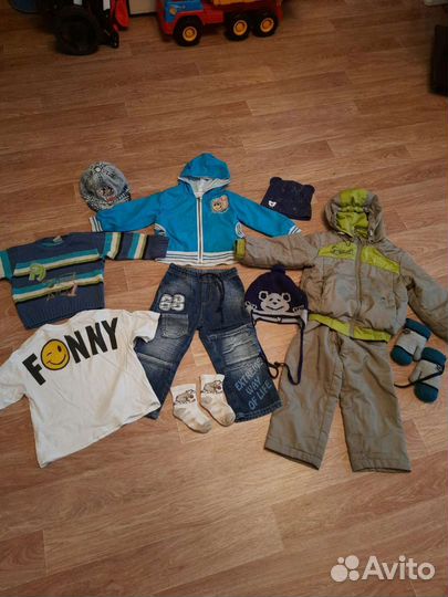 Вещи пакетом на мальчика 86-98 рост