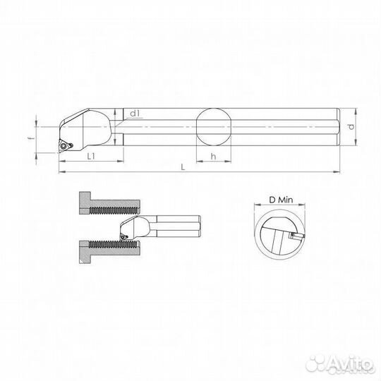 Державка резьбовая внутренняя S16x13M-SIL11