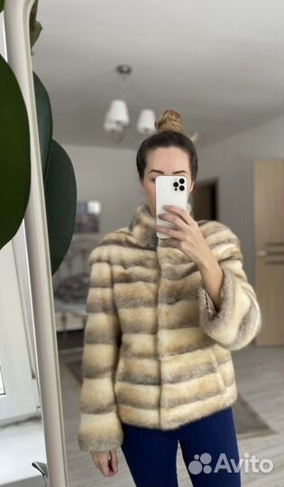 Шуба норковая поперечка 40-42